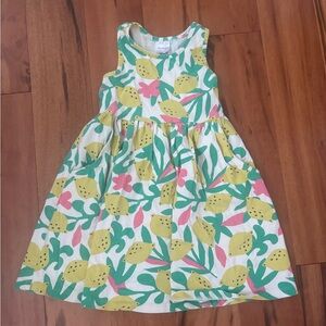 Lemon Print Sleeveless Kids Dress